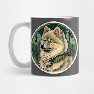 German Spitz Camouflage Motif Mug